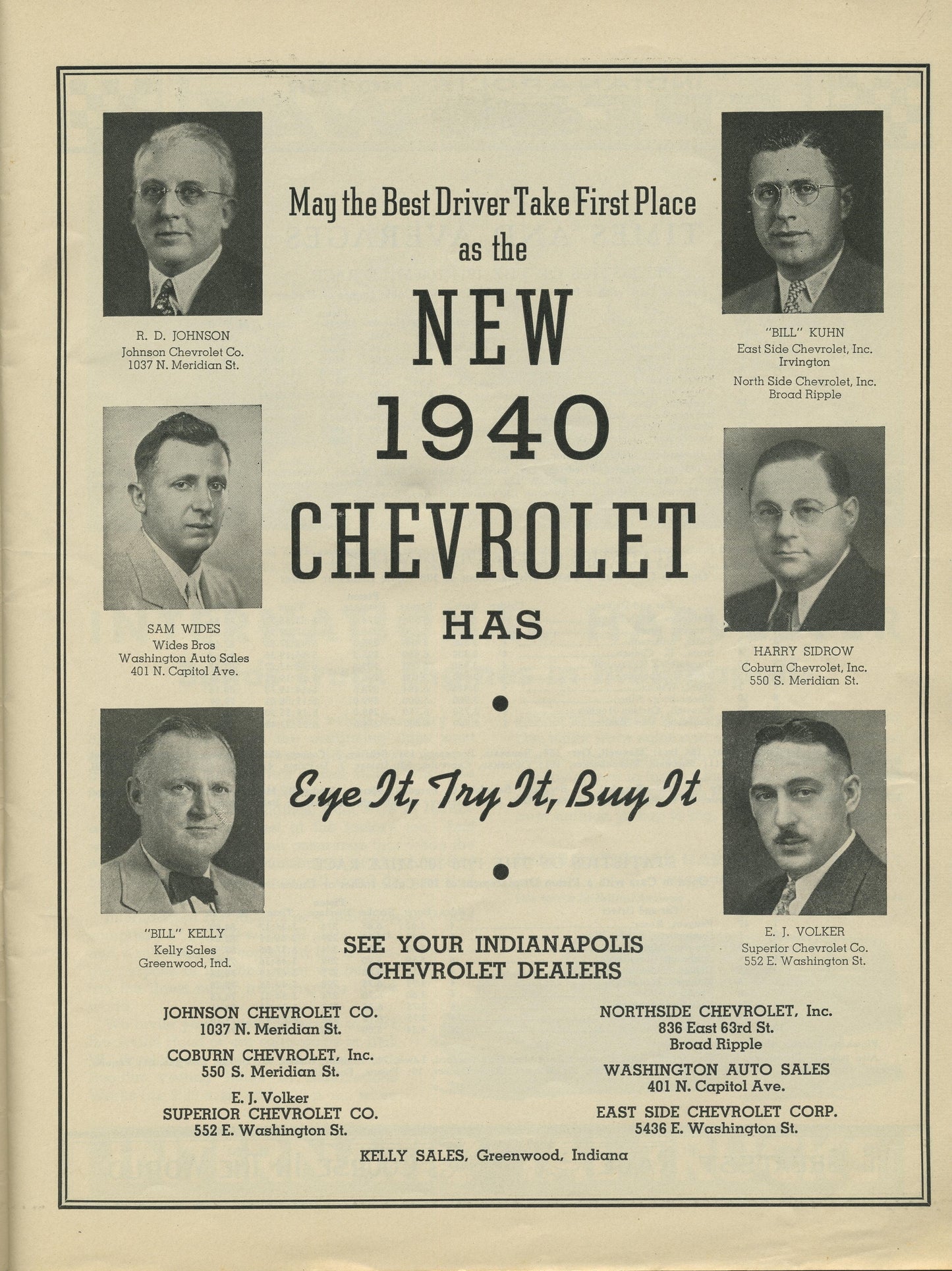 1940 Indy 500 Porgram Good Shape