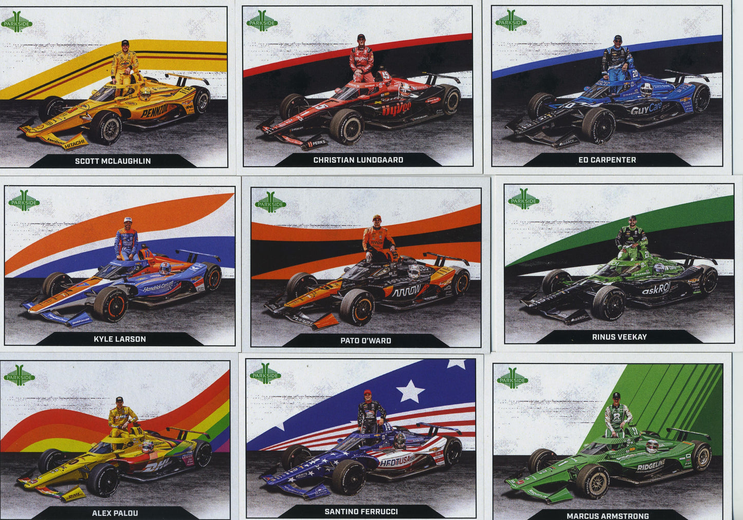 2025 Parkside IndyCar Vintage Set of 20 Cards