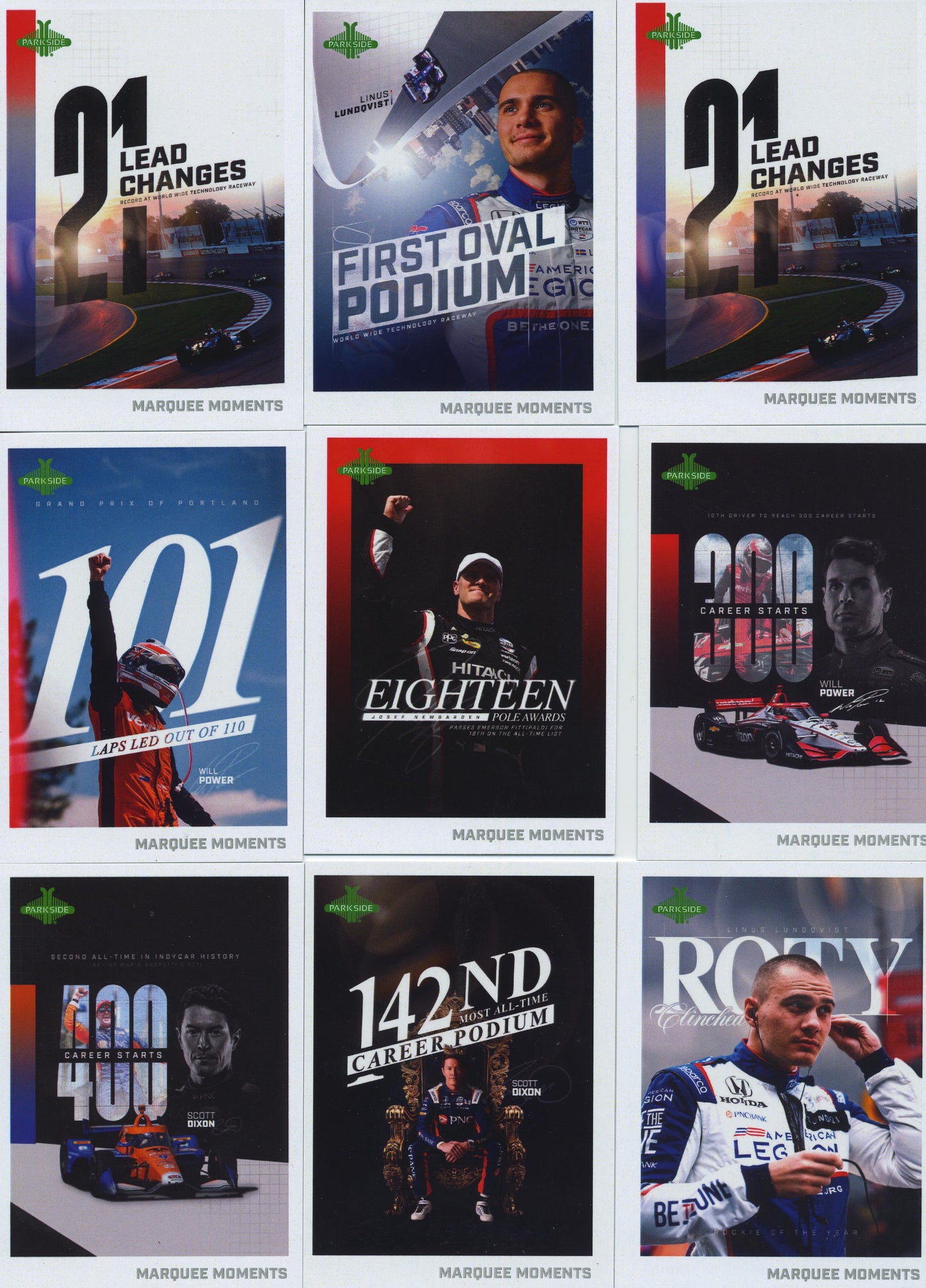 2025 Parkside IndyCar Complete MM 58 Card Set