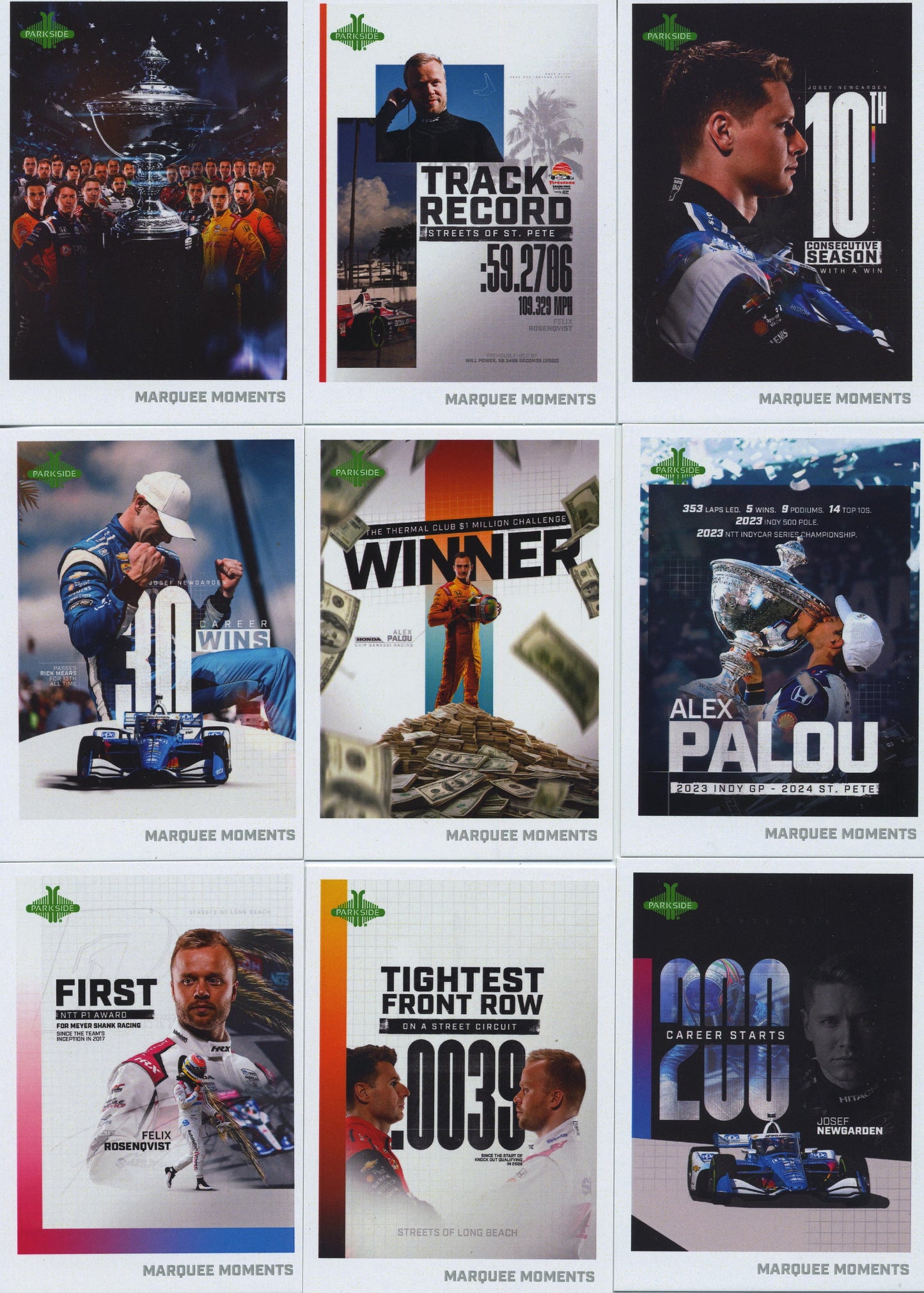 2025 Parkside IndyCar Complete MM 58 Card Set