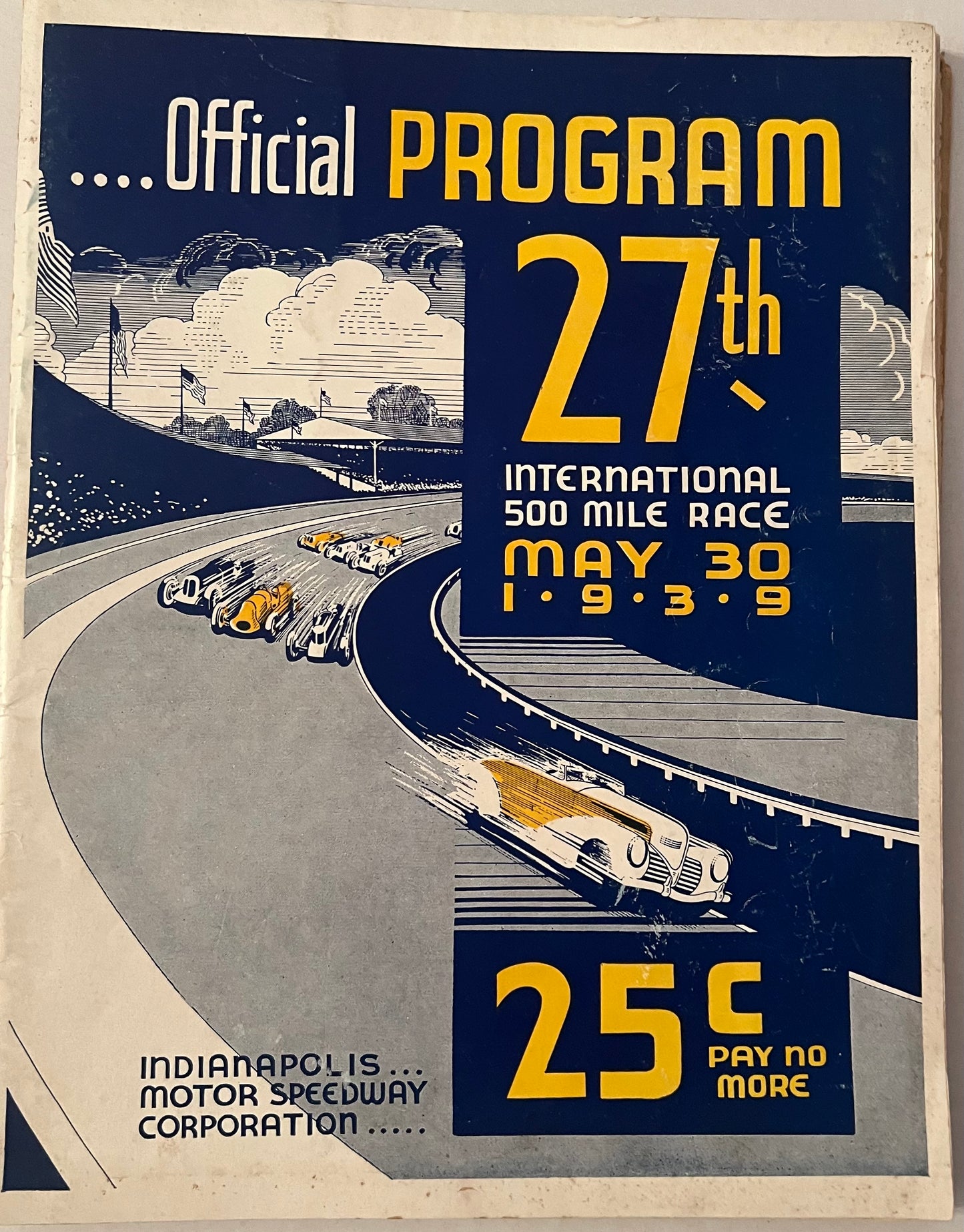 1939 Indy 500 Program Complete