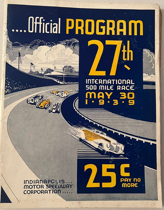 1939 Indy 500 Program Complete