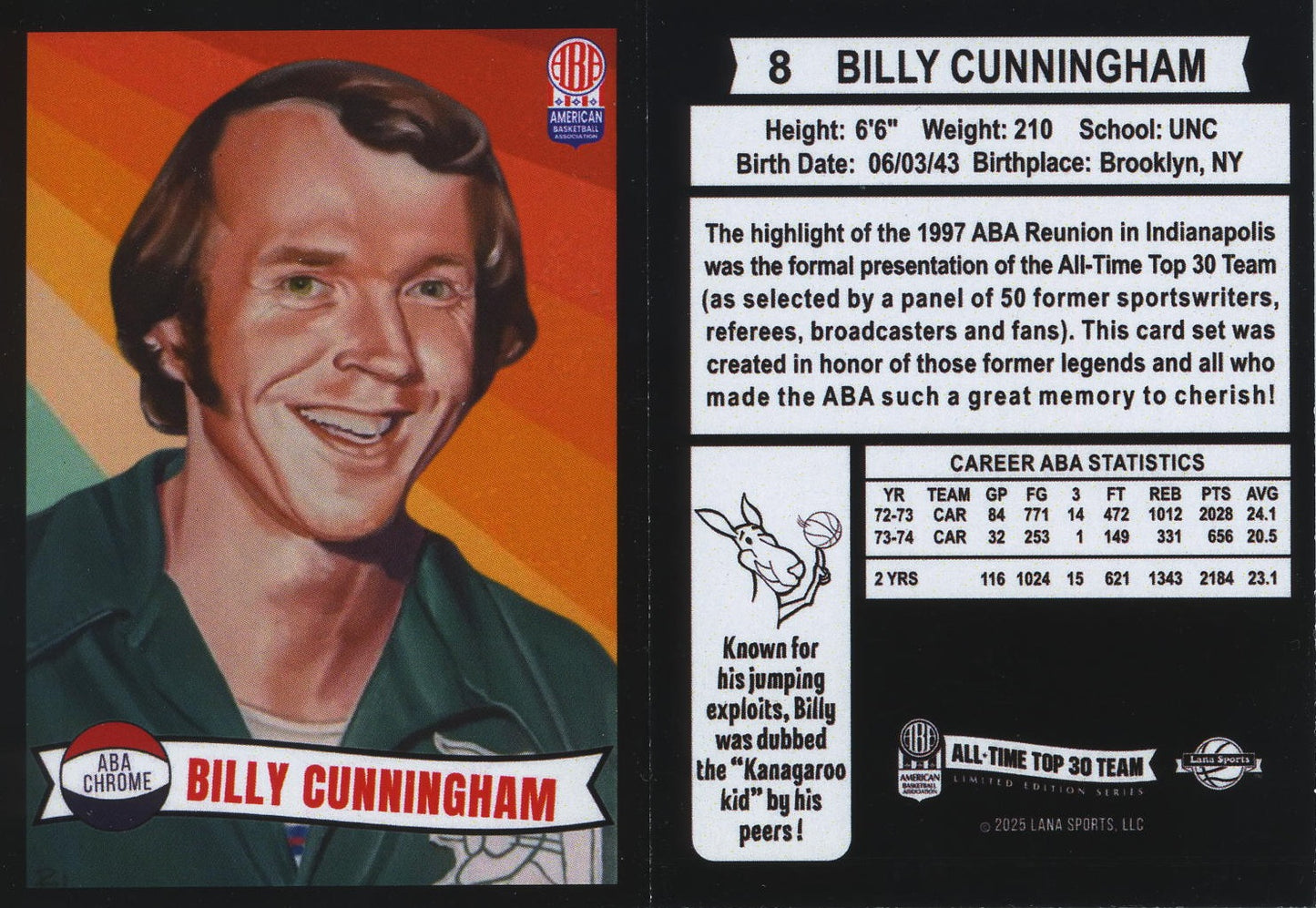 2025 Lana Sport ABA Complete Set 30 Cards Vol 1 Limited Production