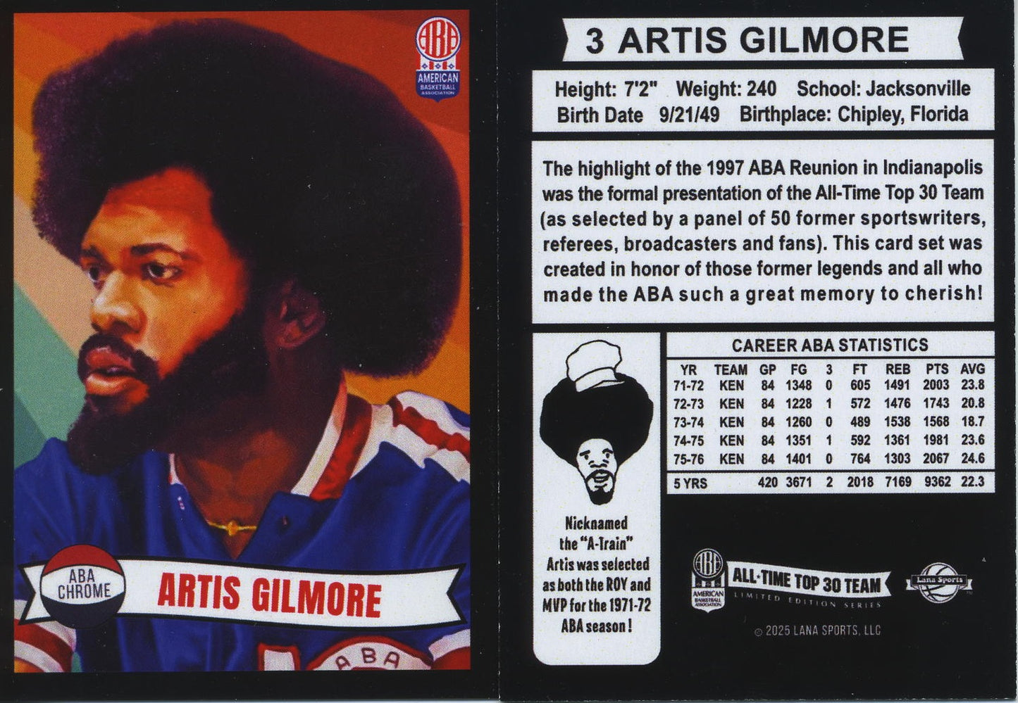 2025 Lana Sport ABA Complete Set 30 Cards Vol 1 Limited Production