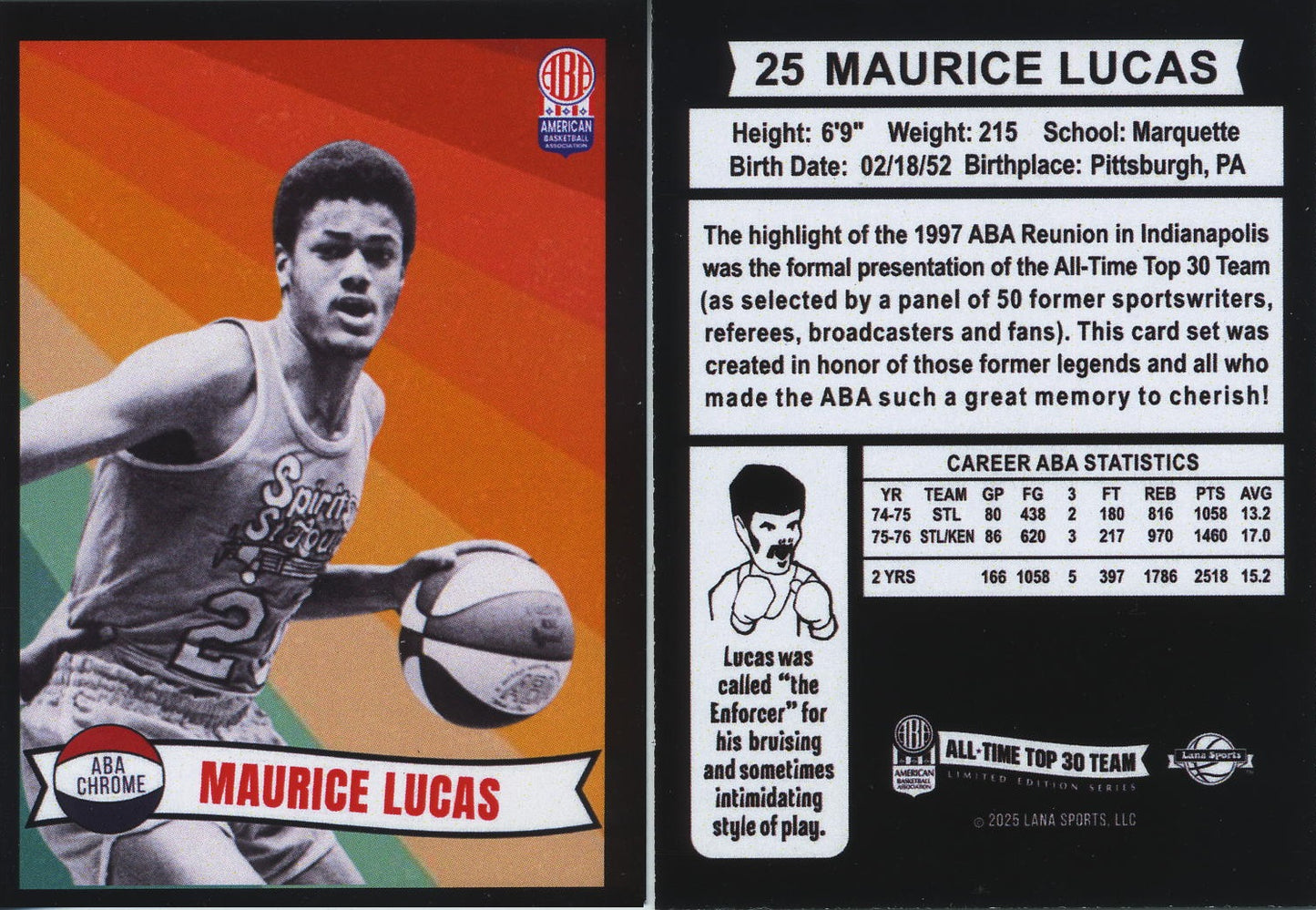2025 Lana Sport ABA Complete Set 30 Cards Vol 1 Limited Production