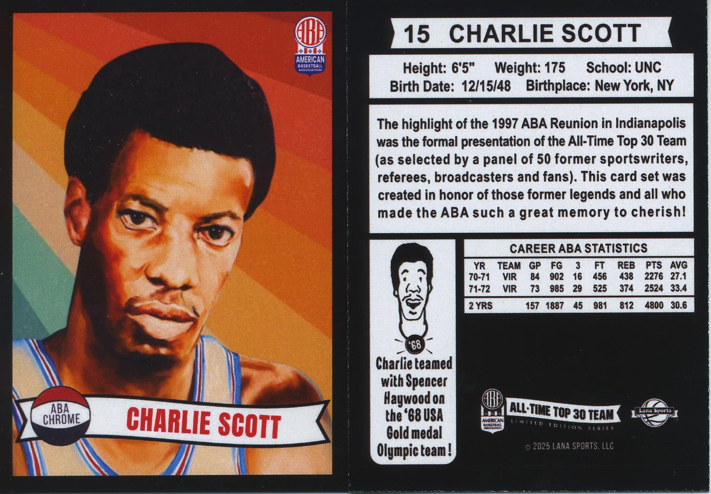 2025 Lana Sport ABA Complete Set 30 Cards Vol 1 Limited Production