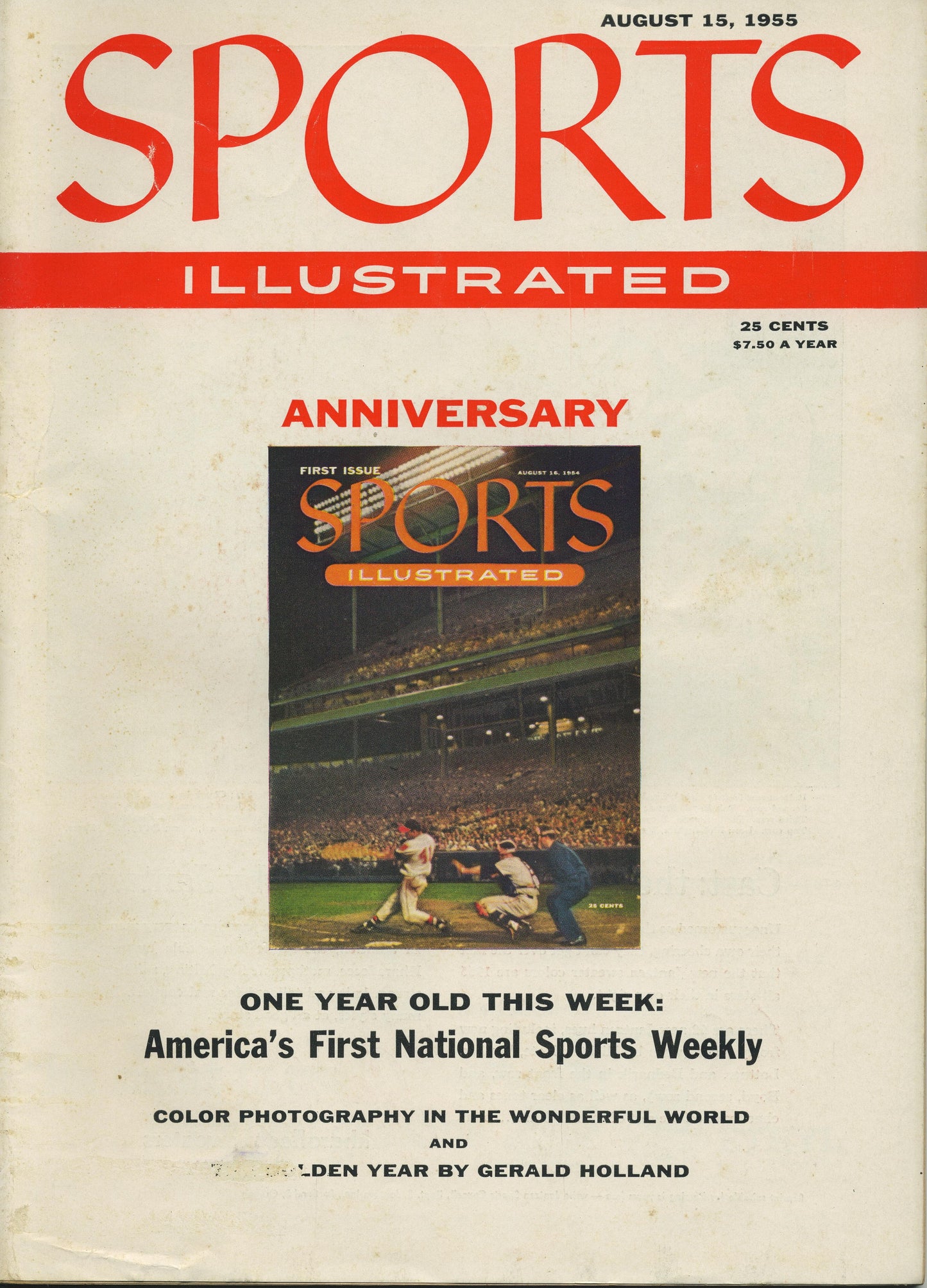 Sports Illustrated 1st Year Anniversary Issue August 15 1955