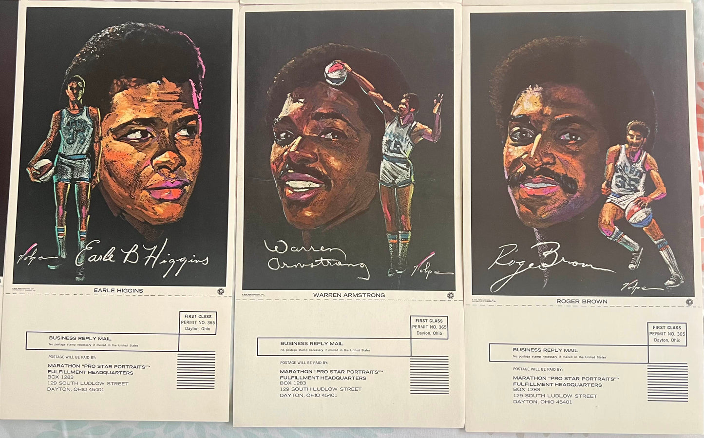 1970-1971 Indiana Pacer ABA Champs Complete 11 Card Volpe Art Print