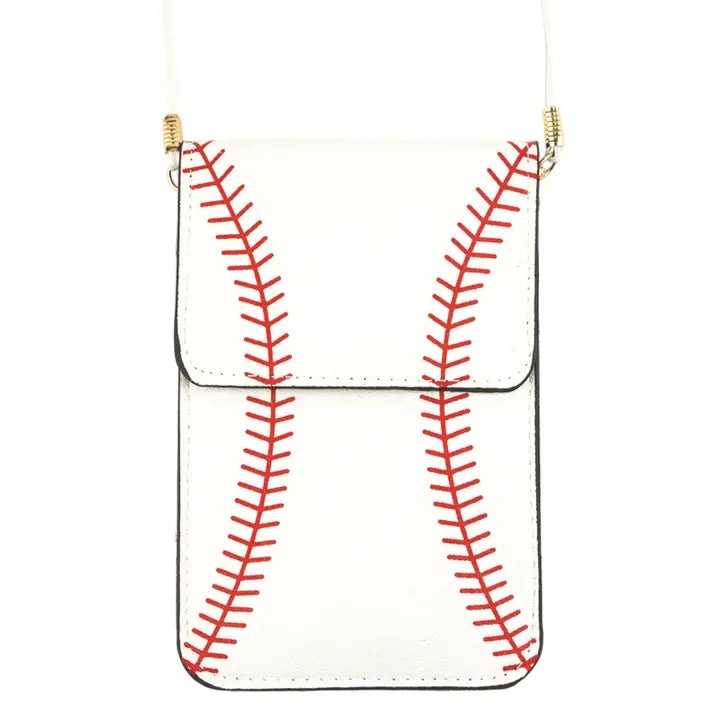 Baseball Sports Ball Cellphone Holder Crossbody Bag