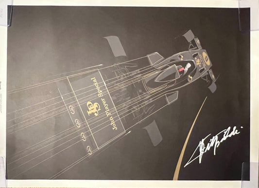 Autographed by Emerson Fittipaldi Louts 72D-Ford F1 World Champion 1972 IndyCar 500 Winner Signed & Numbered by the Artist