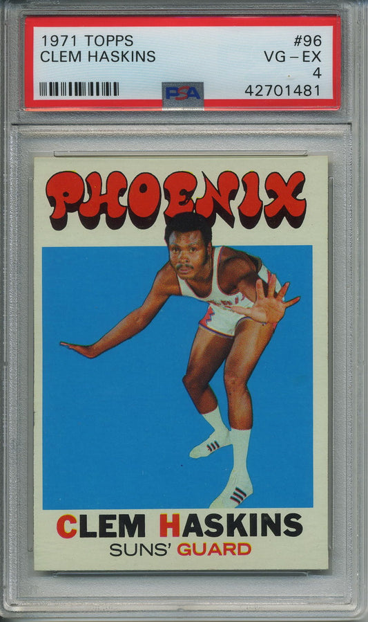 Clem Haskins 1971 Topps Basketball Card #96 PSA 4