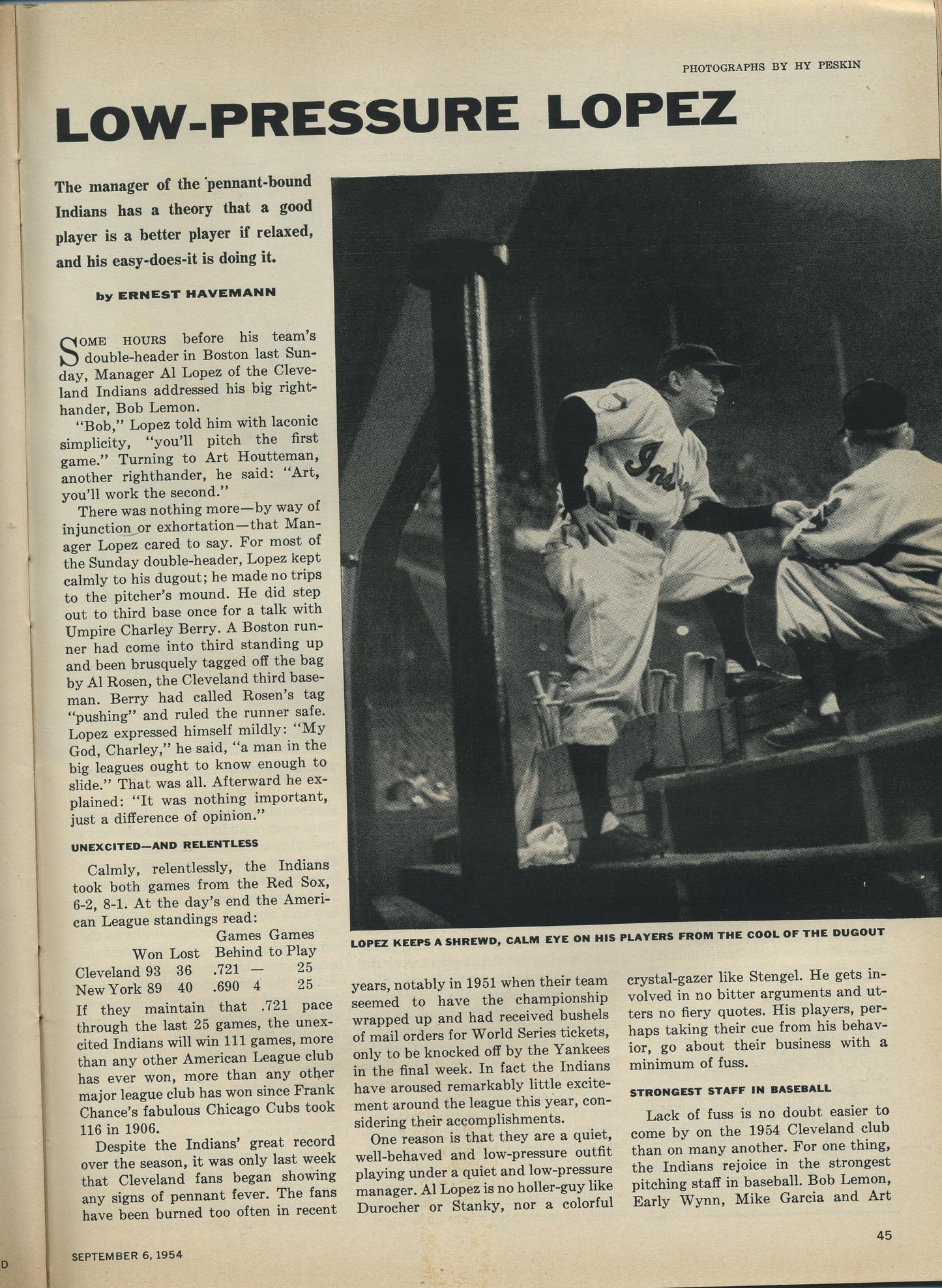 Sports Illustrated Septemner 6 1954 4th Issue