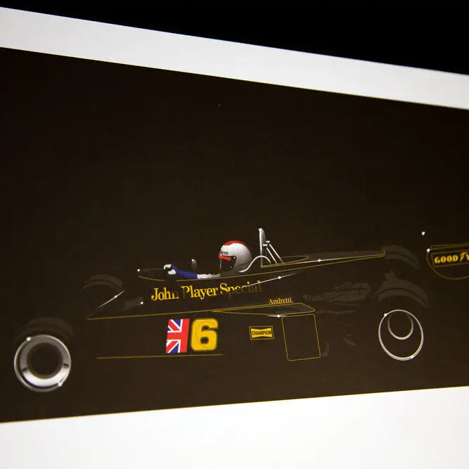 F1 Mario Andretti & IndyCar 500 Winner 1969 Art Print Signed and Numbered by the Artist
