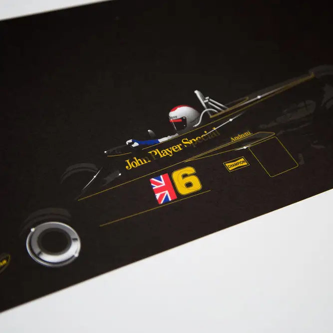 F1 Mario Andretti & IndyCar 500 Winner 1969 Art Print Signed and Numbered by the Artist