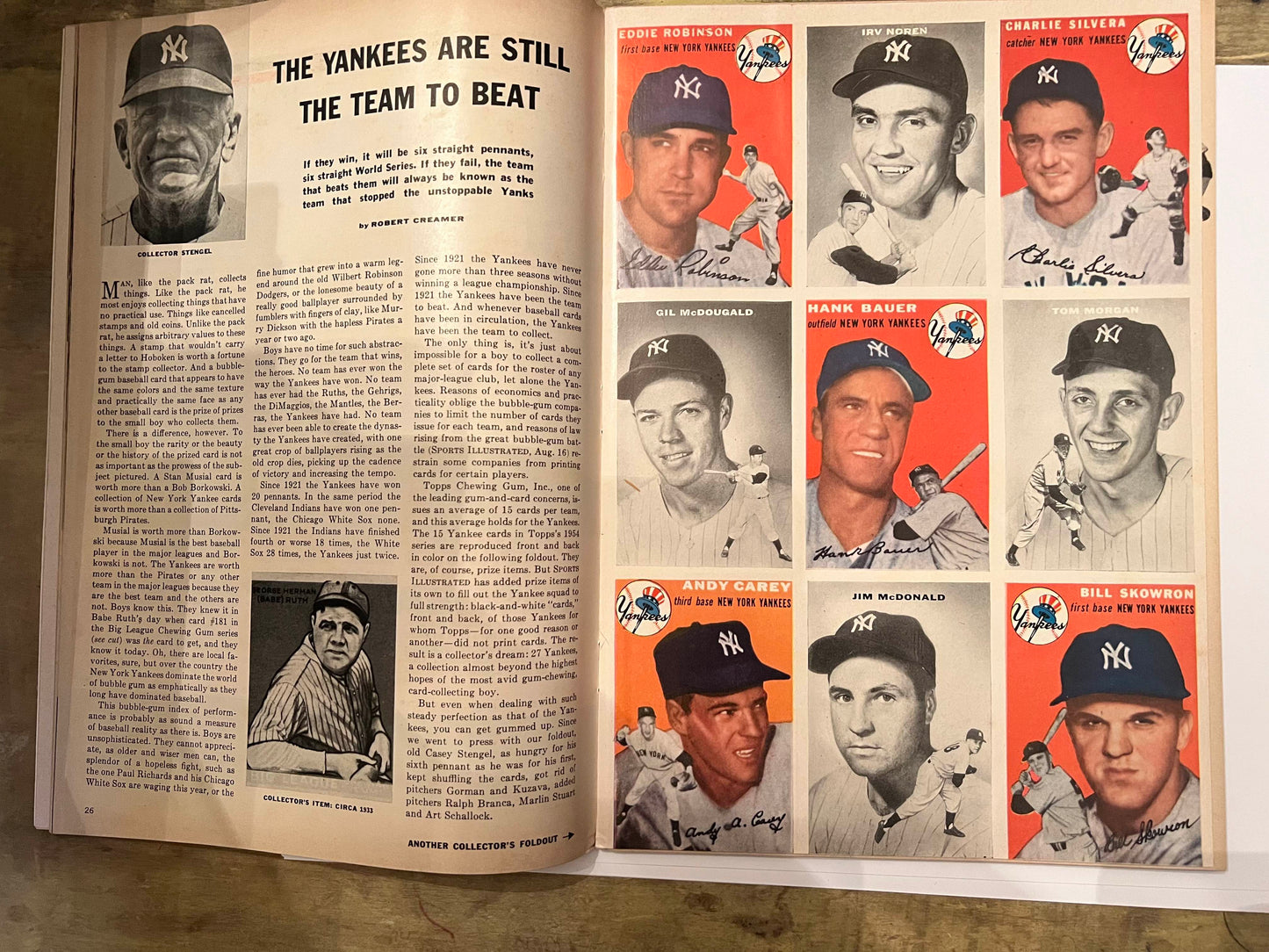Sports Illustrated August 23rd 1954 2nd Issue Mickle Mantle Baseball Card