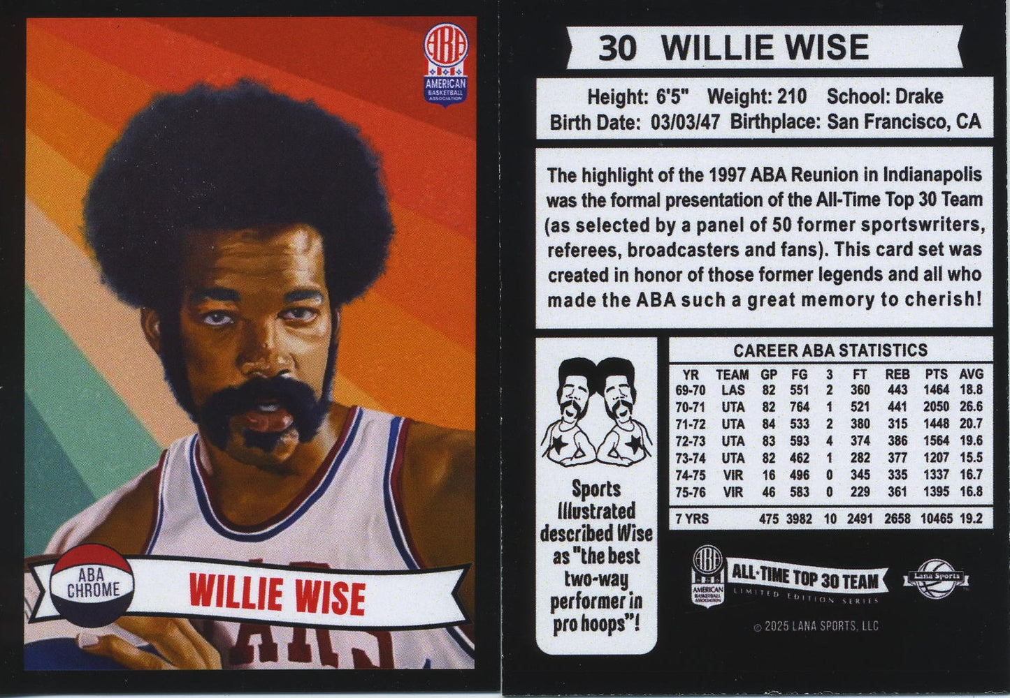 2025 Lana Sport ABA Complete Set 30 Cards Vol 1 Limited Production