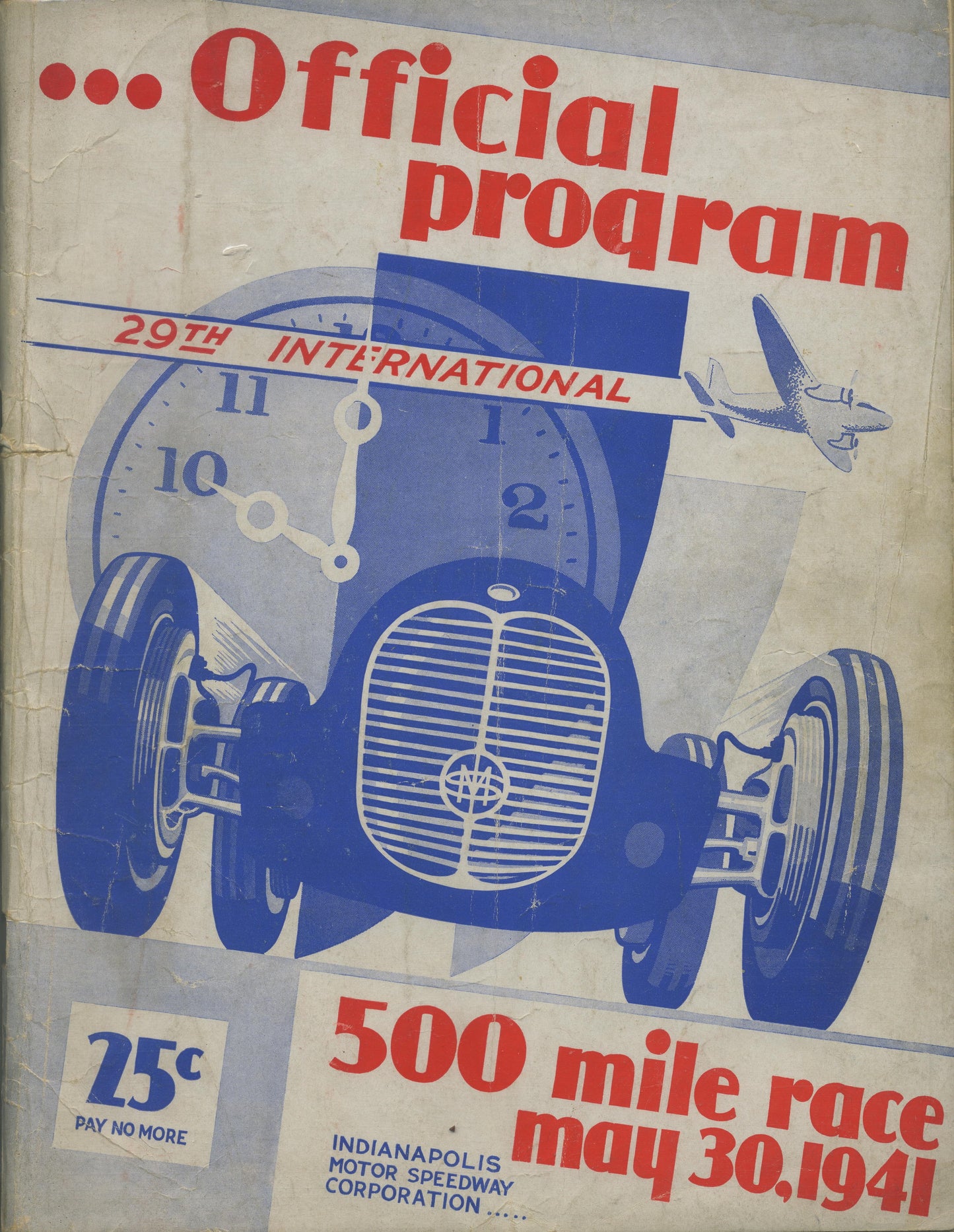 1941 Indy 500 Program