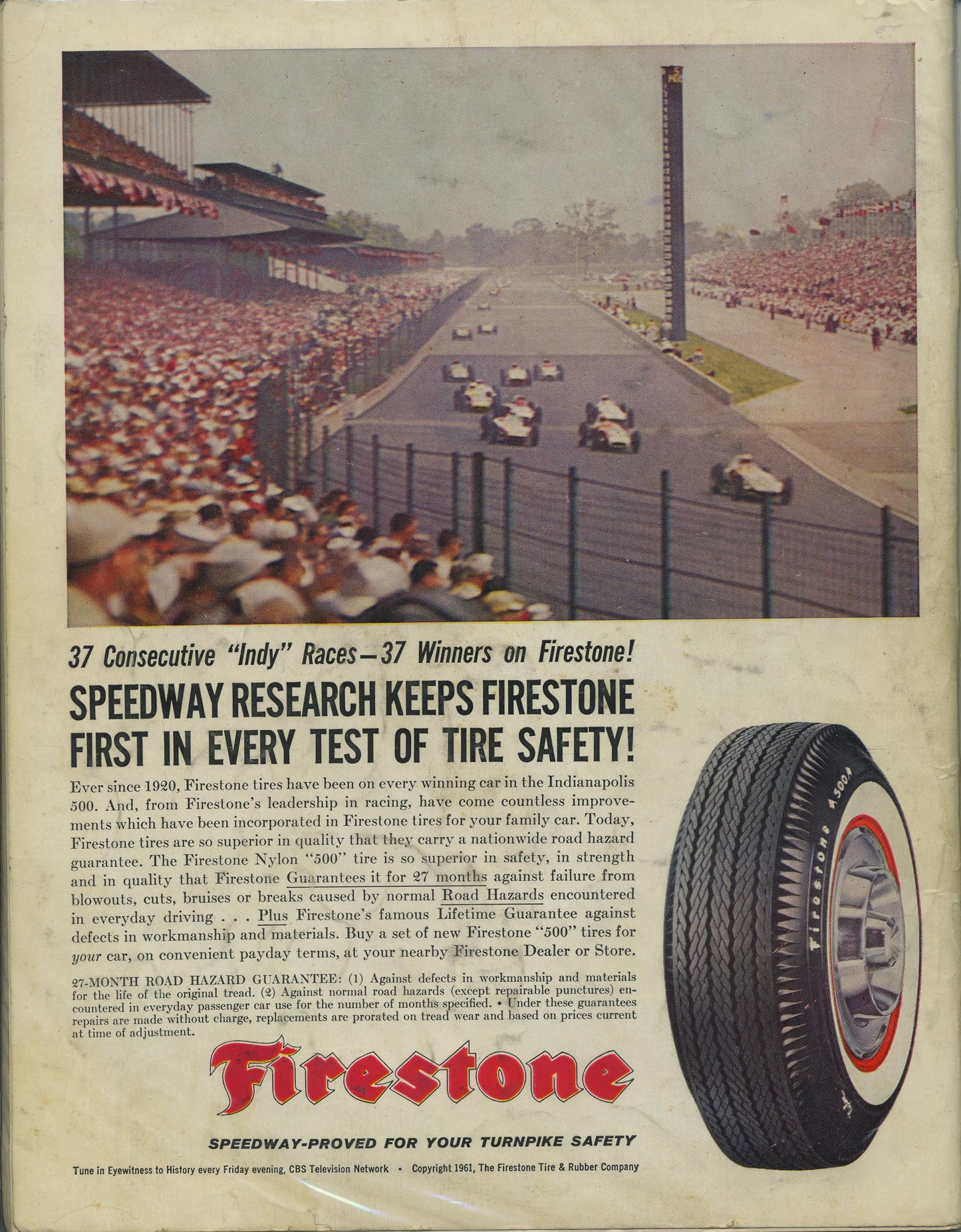 1961 Indy 500 Program