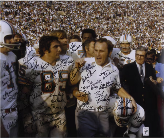 1972 Miami Dolphins Fanatics Authentic Autographed 20" x 24" Shula Walking Photograph