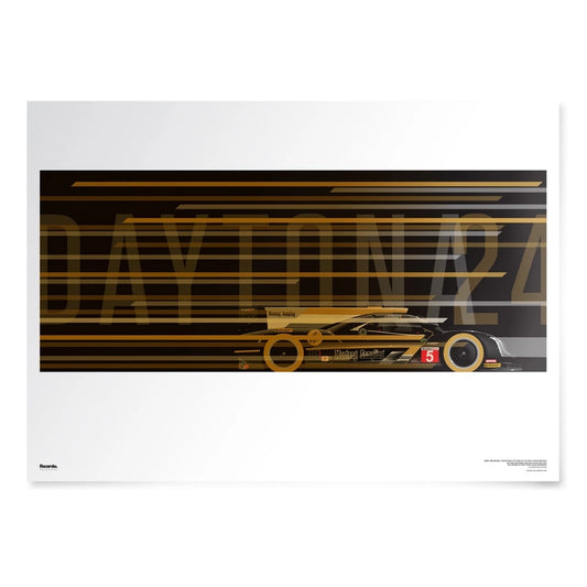 Art Print of João Barbosa-Christian Fittipaldi-Filipe Albuquerque, Action Express Racing Cadillac Dpi, 24 Hours of Daytona 2018 Winners