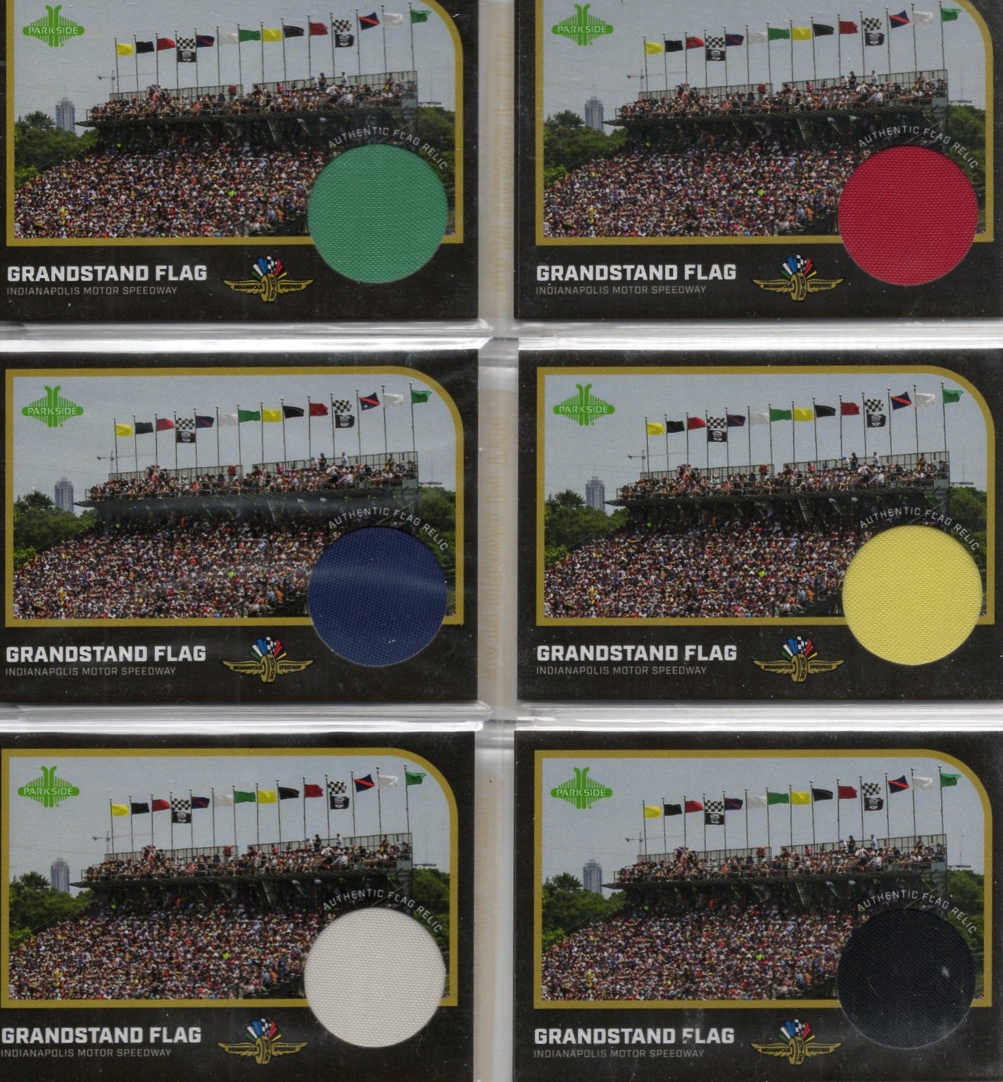 2024 Parkside Grandstand Flag Complete Set of 6 Relic 3 Cards TheseAre A Short Print