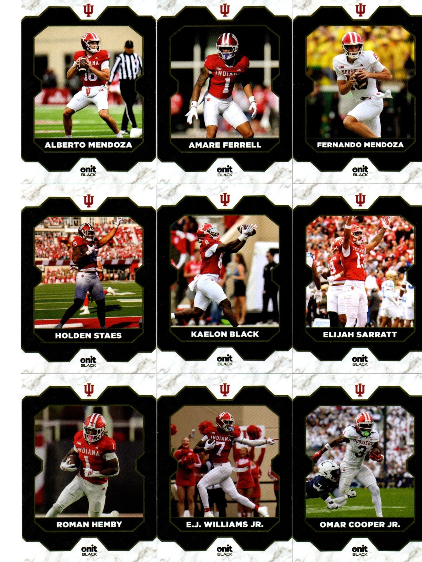 IU Football National Champions 50 Card Onit Complete Set Licensed Cards