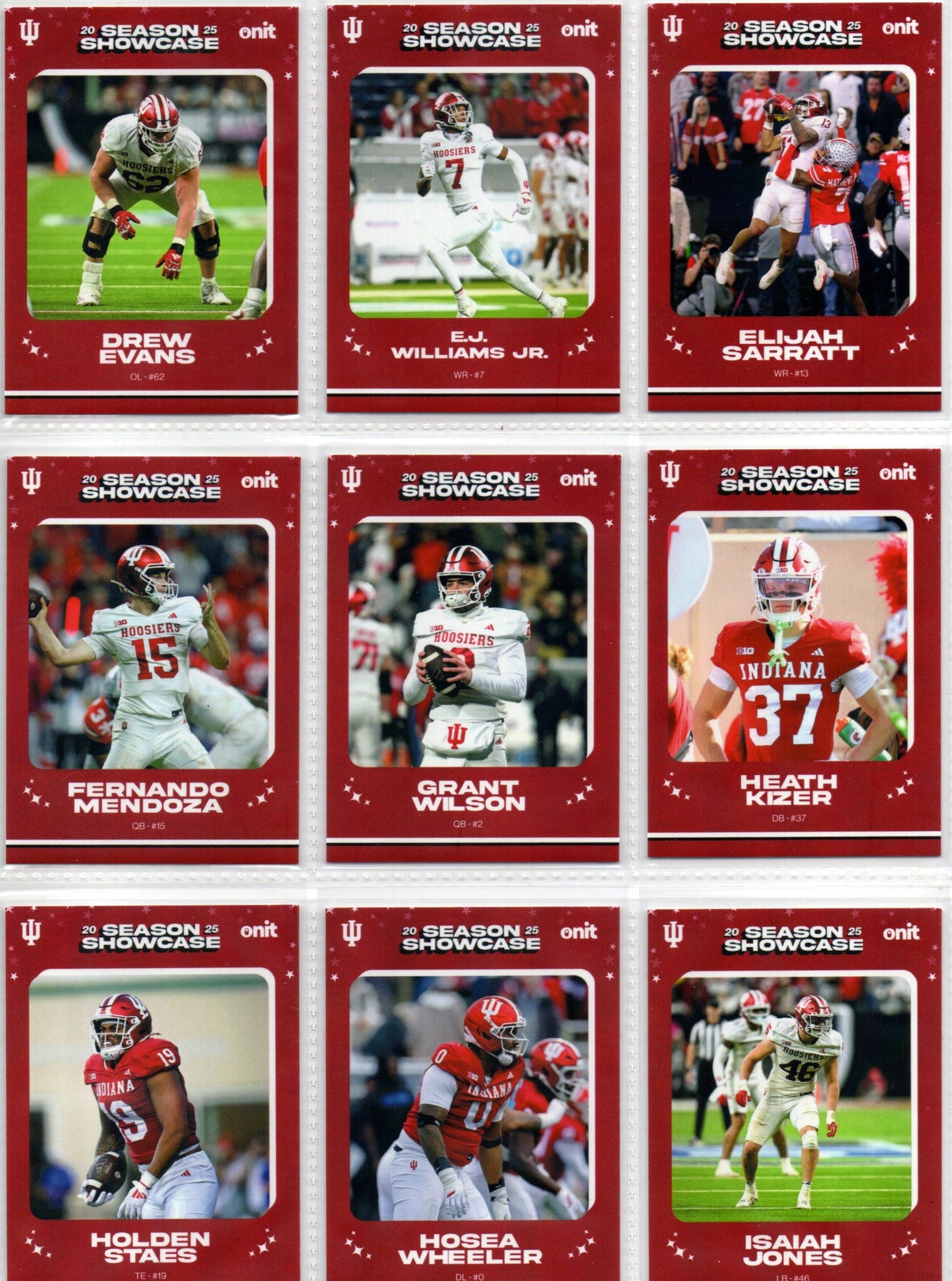 Indiana University Football 6 Printing Plates & Newspapers & 59 Card Set