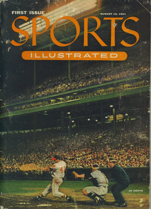 Sports Illustrated *1st Issue* Aug 16 1954 Willie Mays & other Baseball Cards Intact