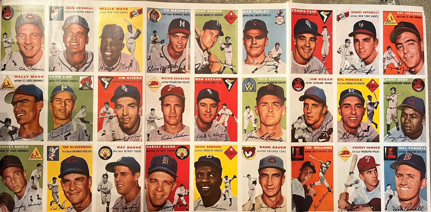 Sports Illustrated *1st Issue* Aug 16 1954 Willie Mays & other Baseball Cards Intact