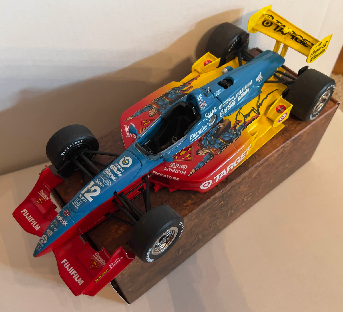 Jimmy Vasser Autographed Superman Livery 1996 Cart Champion with Chip Ganassi Racing
