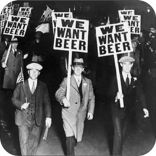 We Want Beer Prohibition Pic Set of 4 Coasters