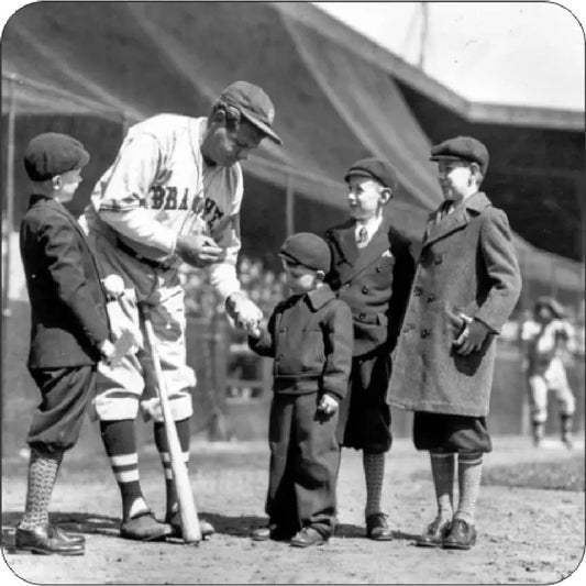 Babe Ruth and Kids Set of 4 Drink Coasters