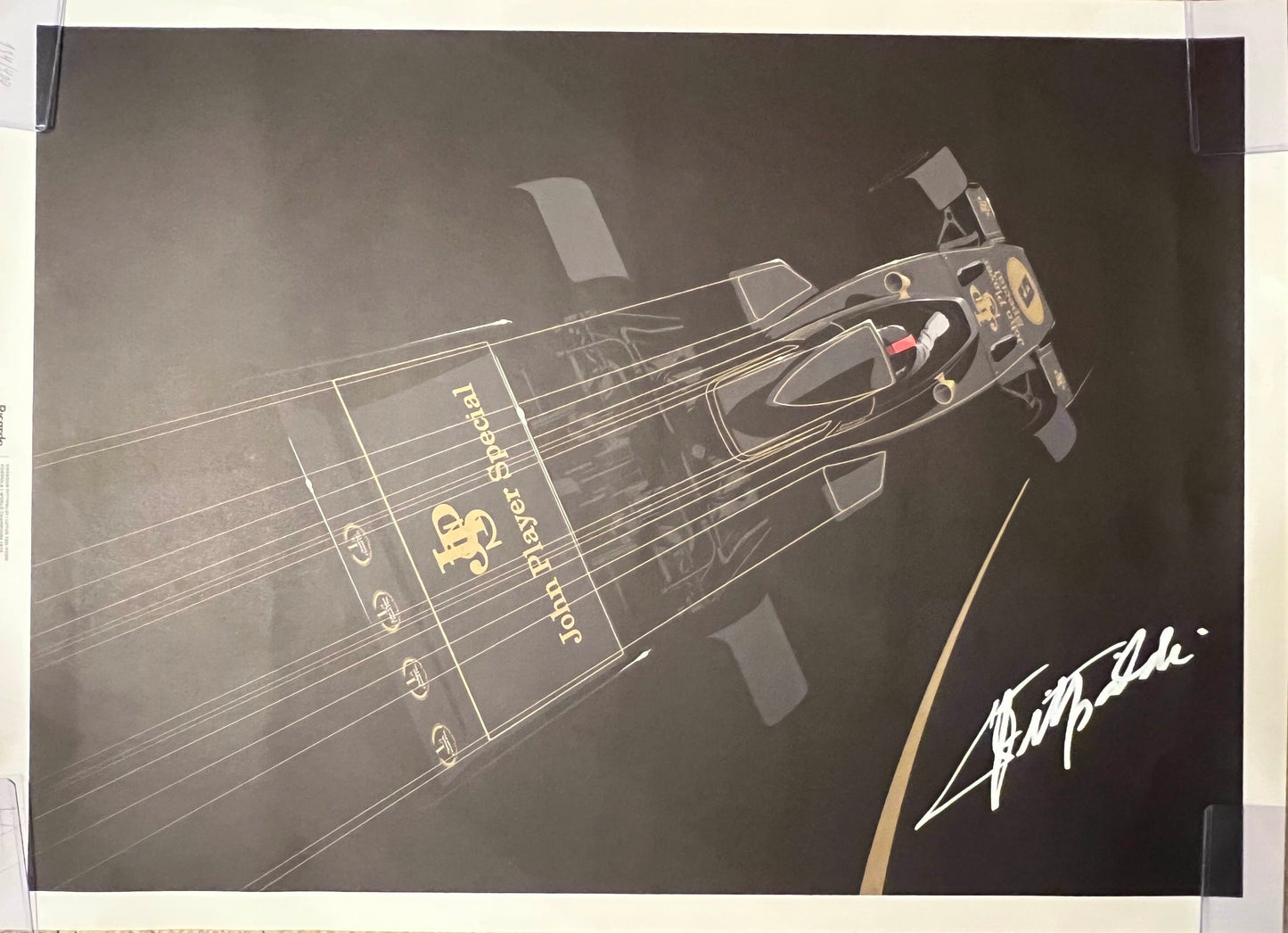 Autographed by Emerson Fittipaldi Louts 72D-Ford F1 World Champion 1972 IndyCar 500 Winner Signed & Numbered by the Artist
