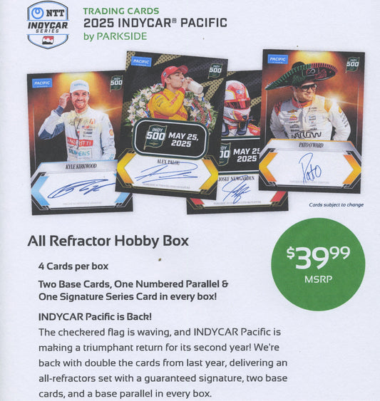 2025 Parkside IndyCar Pacific Hobby Box