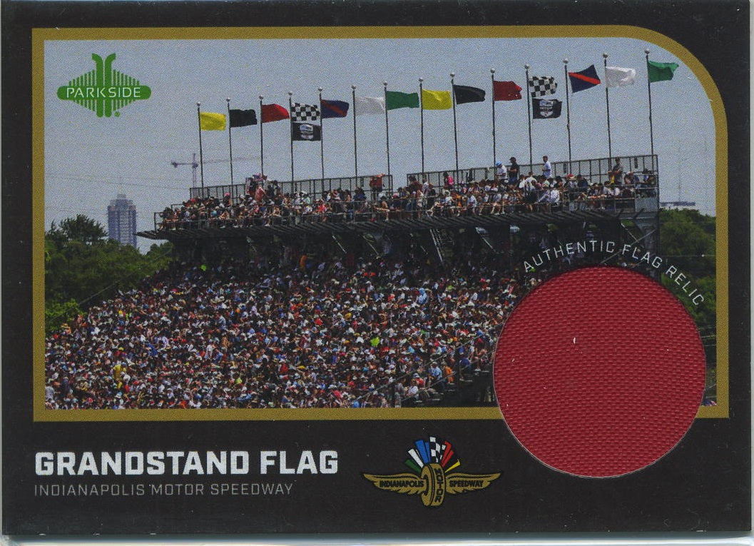 2024 Red Grandstand Flag Card from the Inaugural Parkside IndyCar set Relic-3