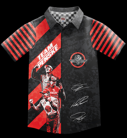 Short Sleeved Button Down Team Penske